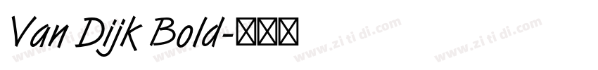 Van Dijk Bold字体转换